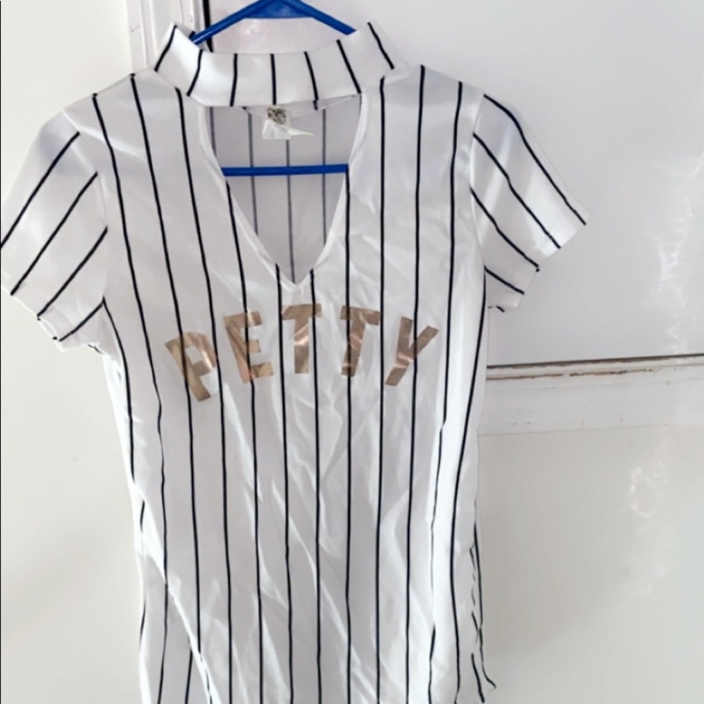 “Petty” rose gold striped jersey ‼️🤩